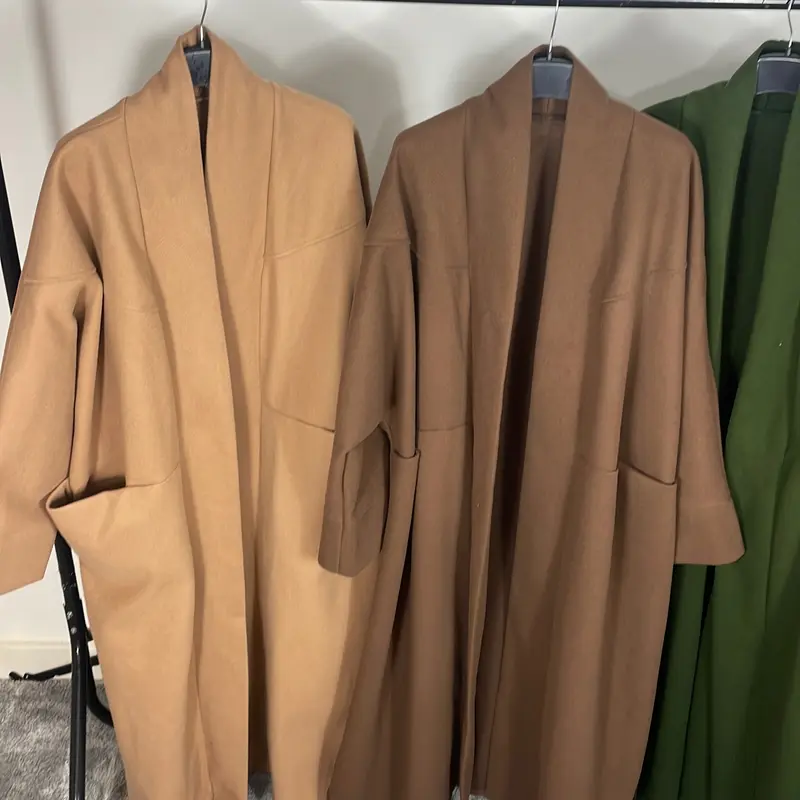 Coat with Pockets Trench Style one size 1