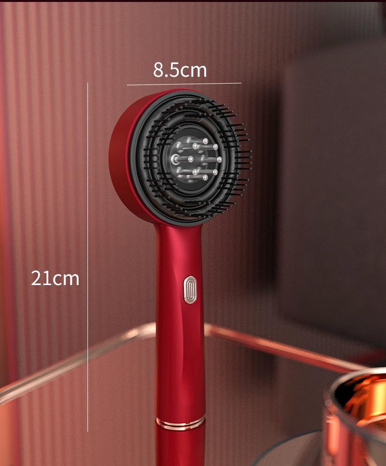 Product Introduction of Multi-function Massage Comb,Electric Hair Oil Comb and Scalp Massager in One, A Vibrating Head Massager for Scalp Cleaning, A Hair Scalp Massager with IPX7 Waterproof Function, Wireless and Portable,Scalp&Hair,Head Massage,  Home Relaxation 21