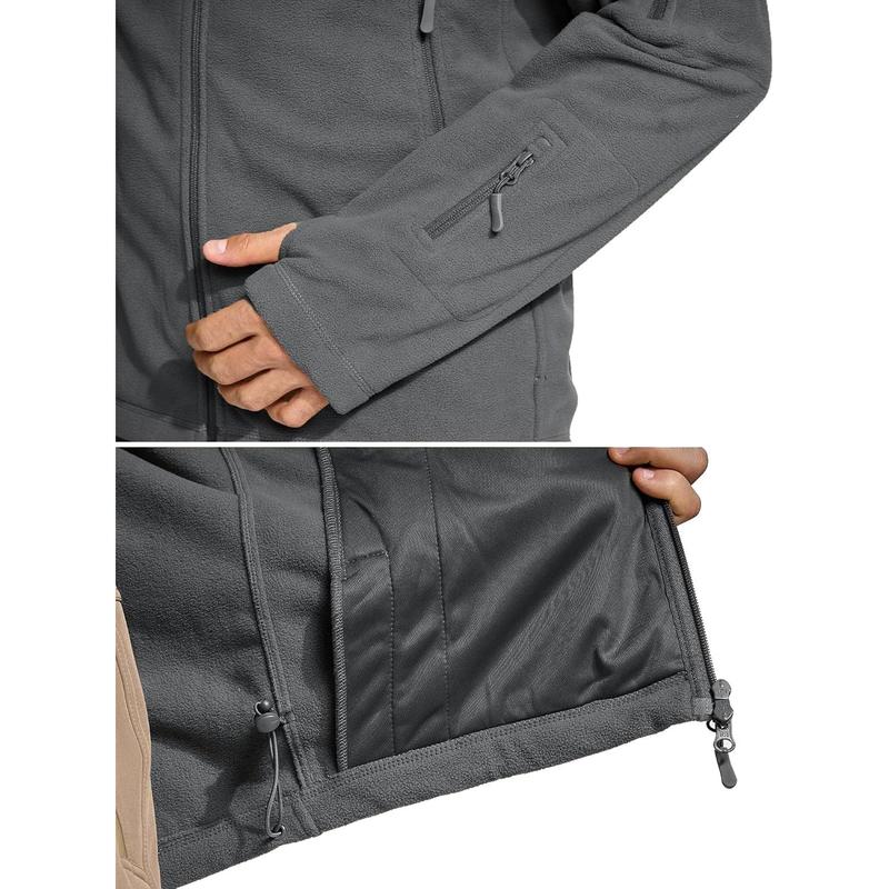 TACVASEN Windproof Men's Military Fleece Combat Jacket Tactical Hoodies 5