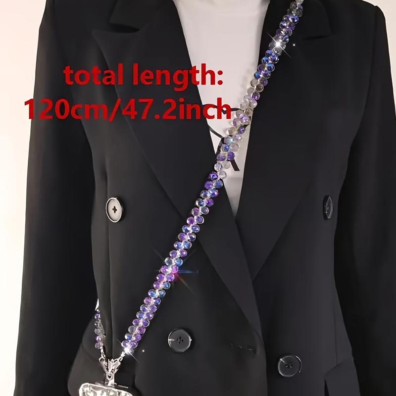 Product Introduction of Luxurious Transparent Crystal Pendant Phone Chain with 120cm/47.2inch Length - Perfect for a Formal Occasion 4