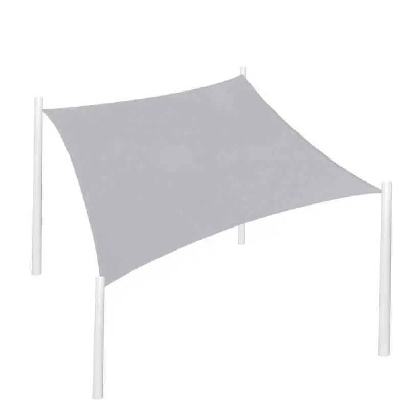 400D Rectangle Outdoor Shade Sail Patio Suncreen Awning Garden Sun Canopy 98% UV Block Grey - 3x2m 8