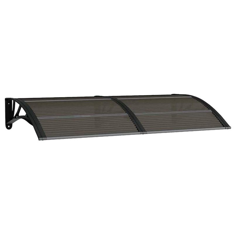 Door Canopy Black 150x75 cm Polycarbonate 1