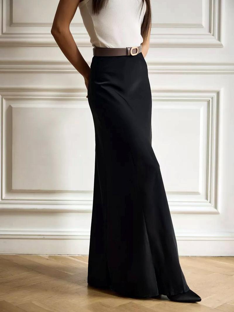 Product Introduction of 2025 Women's fashion loose high-waisted long skirt Womenswear Bottom 6