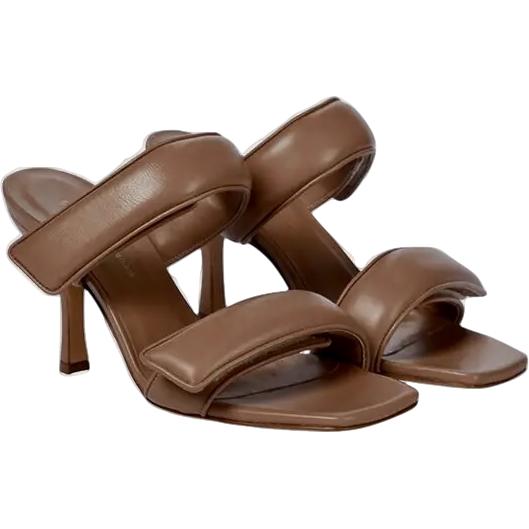GIA BORGHINI X Pernille Teisbaek Perni 03 Leather Sandals In Brown UK 6 EU 39 👠 2