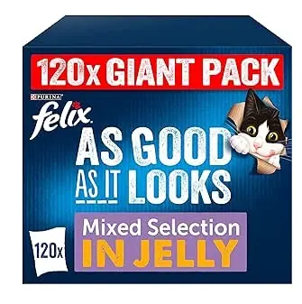 Felix As Good As It Looks Meat And Fish Cat Food, 100 g (Pack of 120)