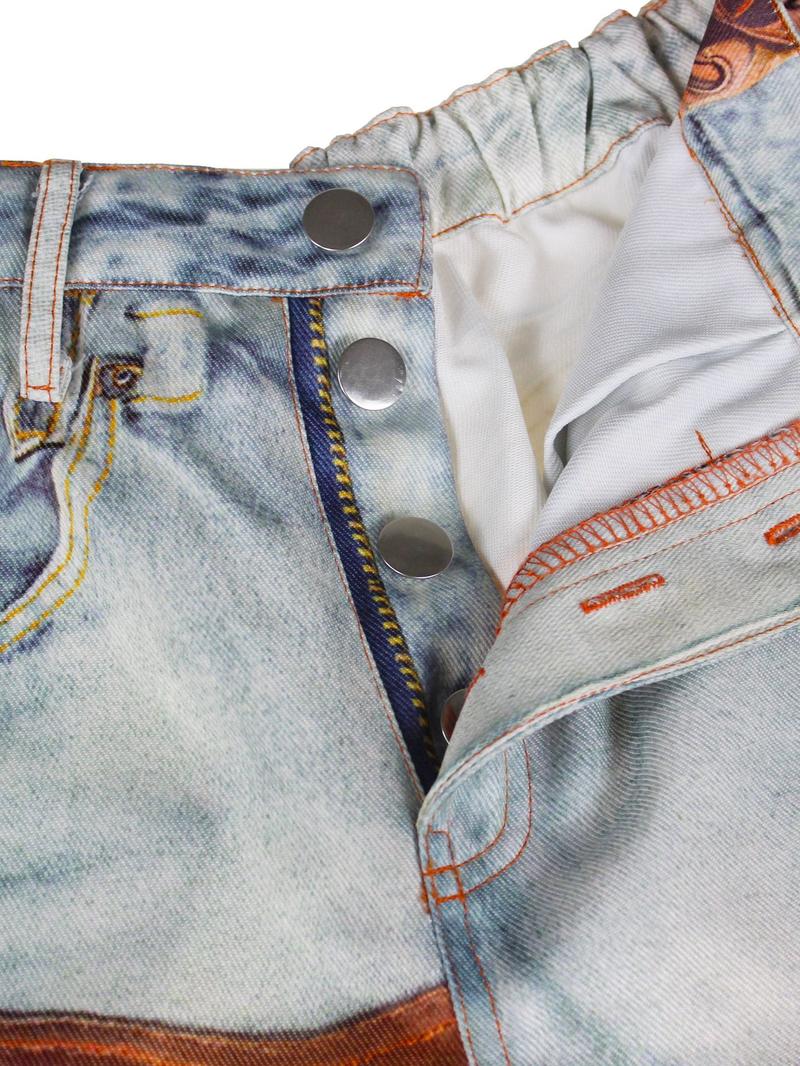 Product Introduction of Leosoxs Women Denim Pants Spring Casual Leather 3D Printed Wide Leg Pants Streetwear Lady Loose Straight-Leg Jeans Trousers 4