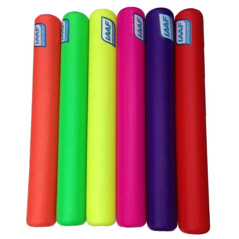 IAAF Certified Athletics Sprints Running Passover Relay Batons Plastic PK 6 UK