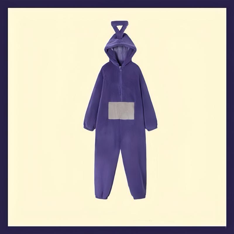 【2025】Teletubbies Onesies, Halloween Cartoon Cosplay Hooded Onesies, Super Soft Flannel Adult Pajamas, Cute Cartoon Teletubbies Onesies, Adult Pajamas, Nightgown, Pajamas 6