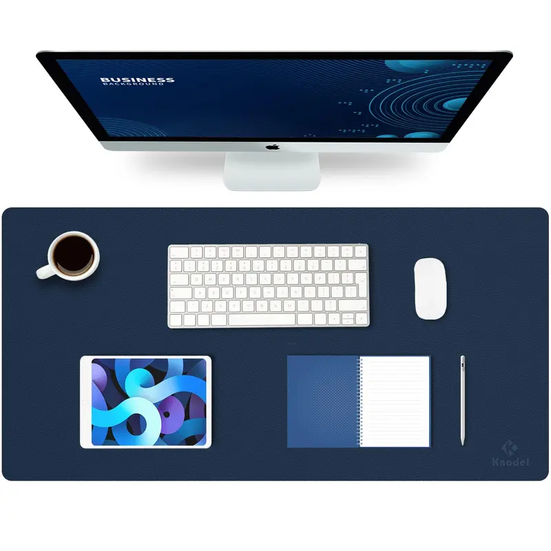 Large Office Leather Desk Mat, Mouse and Keyboard Pad, Computer and Laptop Mat, Desktop Protector and Cover, Writing Pad and Blotter 4