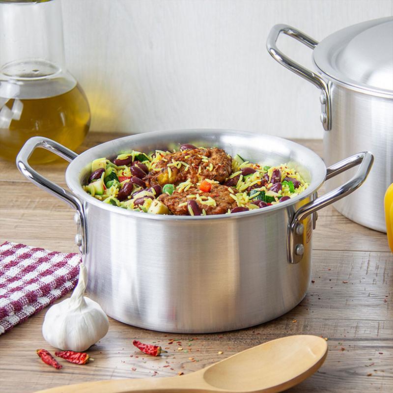5 PC Aluminium Casserole Cooking Pots Soup Pots Cookware 5Pc Set Handles Oil Frying Pasta Aesthetic Kitchen With Lid Stockpot Kitchen, Home 2