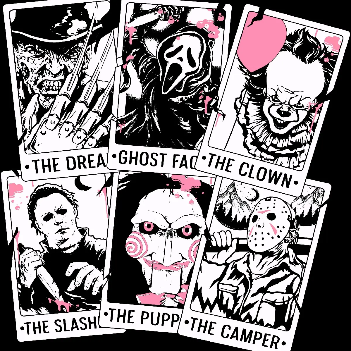 Horror Movie Tarot Card T-Shirt