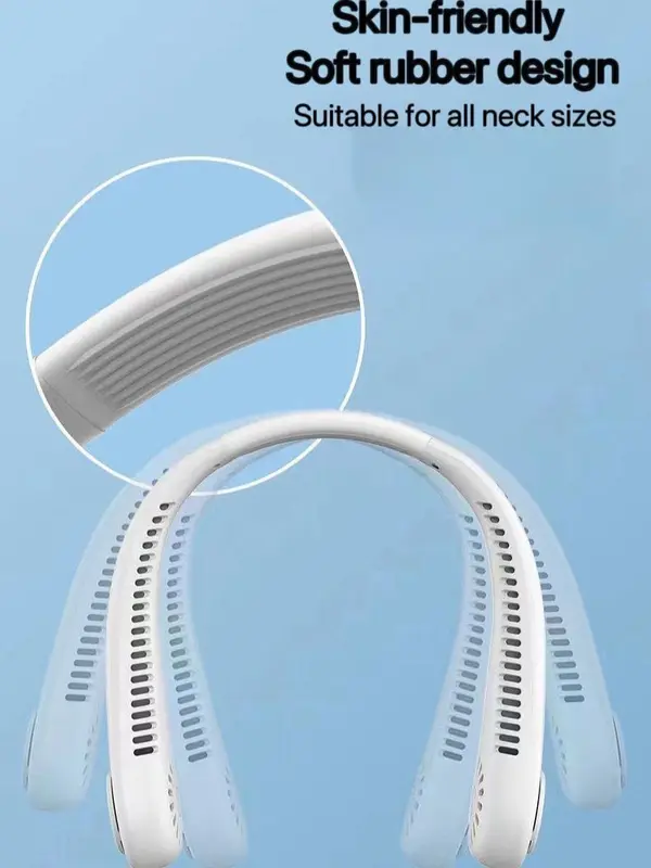 USB Portable Rechargeable Neck Portable Fan, Neck Portable, 5 Different Speed Selection, Mobile Handsfree Hanging Fan for Outdoor Sports, Home Use,Office Use, Mother's Day Gift, Father's Day Gift, Summer Gift,Easter Gifts 5