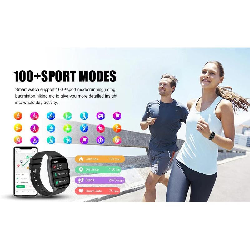 AI Voice Assistant Smart Watch for Men Women, 1.96'' HD Screen Activity Trackers with 100+Sports/ Sleep/ Heart Rate Monitor 6