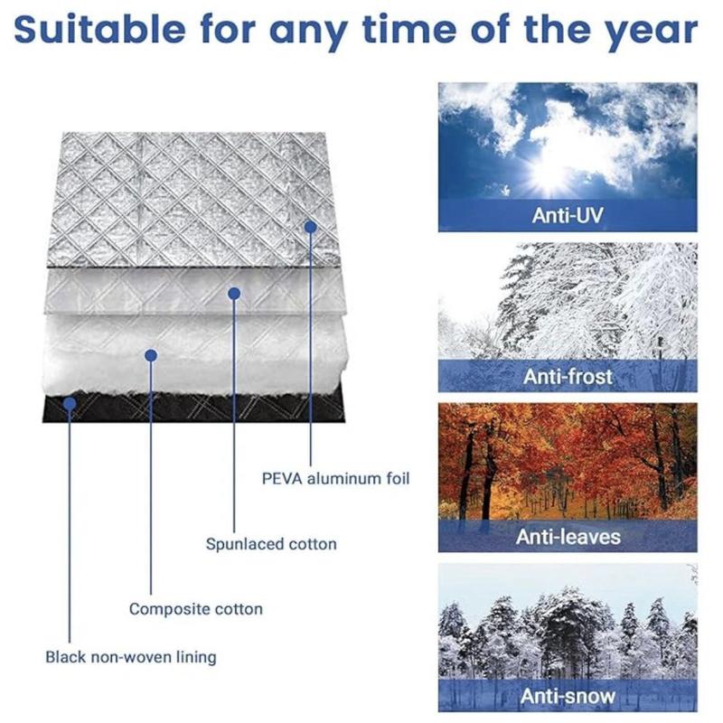 Car Front Windshield Snow Cover, Car Windshield Sun Shade, Waterproof, Snow, Ice. 2