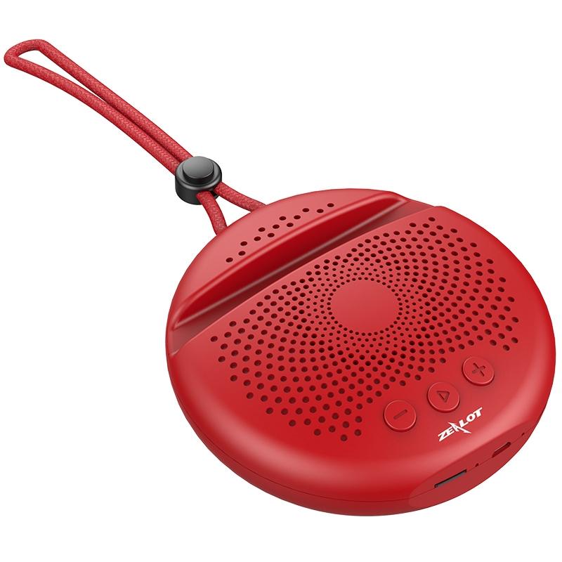 Zealot S24 Portable Stereo Mini Wireless Bluetooth 5.0 Speaker  IPX5 Waterproof Built-in Microphone with Lanyard  with TF Micro SD Card Slot (TF SD card not included) With Built-in HD Microphone 2000mAh Huge Battery! 1