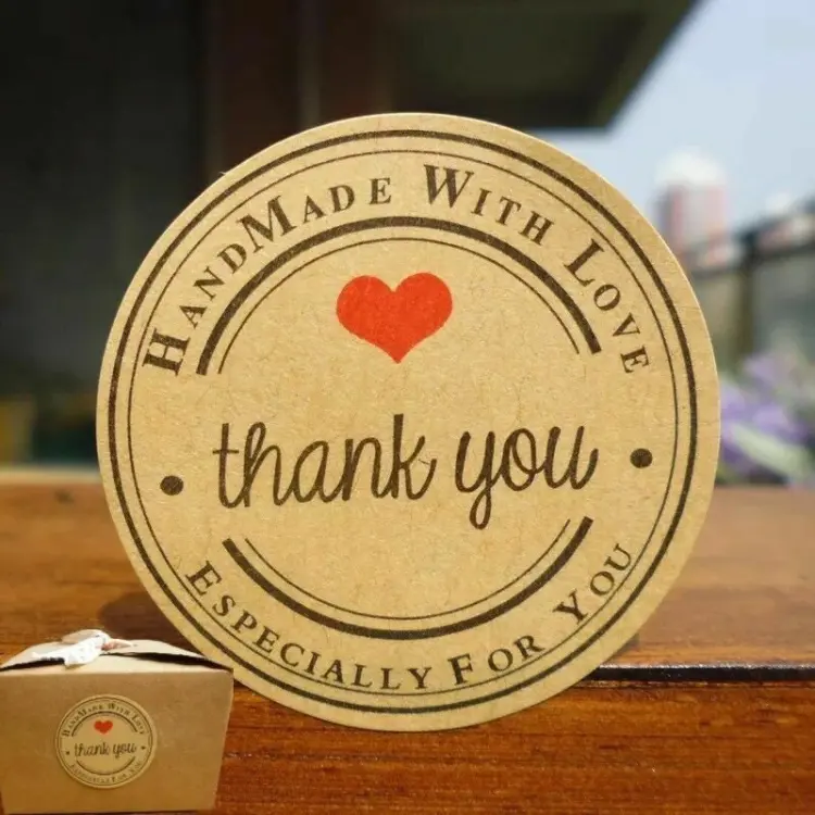Handmade with Love Specially For You Stickers Order Professional Stickers Small Business Labels Envelop Seal Homemade Hand Made Stickers 6
