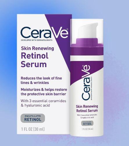 CeraVe Anti Aging Retinol Serum | Cream Serum for Smoothing Fine Lines and Skin Brightening Skincare | With Retinol, Hyaluronic Acid, Niacinamide, and Ceramides | 1 Ounce 5