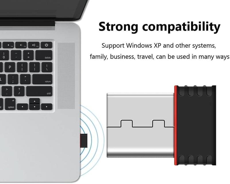 Mini USB WIFI Wireless Adapter, Bluetooth dongle 150mbps Dual Band 2.4G cellular WIFI Adapter, Bluetooth Transmitter, Internet WIFI Dongle Compatible with Desktop PC, Laptop and printer 1