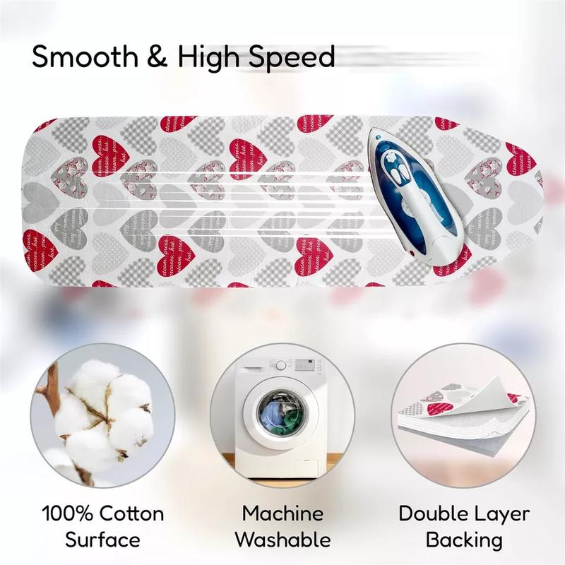 Ironing Board Cover Easy Fit Elasticated Heat Reflective Double Layer Ironing Board Cover Fits Standard Ironing Boards With Thick Polyester Padding Elastic Edge Scorch Resistant Ironing Board Covers 122 x 38 cm Multicolor 4