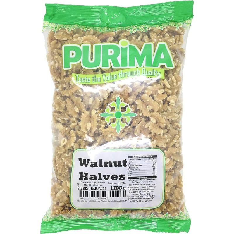 Premium Light Halves Walnuts - 80% Min. Nutrition Packed Snack healthy snacks californian USA whole halfs natural raw 500g - 10kg bulk nuts wal nut no shell shelled 0