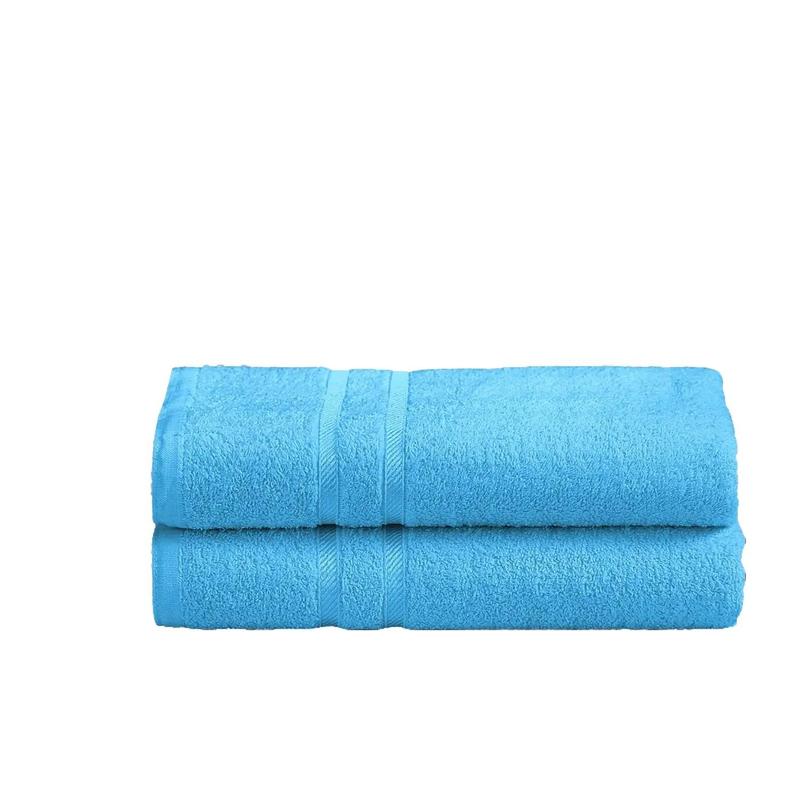 2X Super Jumbo Bath Sheets (Pack of Two)- Big Bath Towels 80X140cm (Approx) 100% COTTON TOWELS SOFT AND ABSORBENT Yarn Extra Large Size Bathroom Towels Quick Dry Ring Spun Yarn Long Lasting Lint Free Soft Bath Sheets Pack of 2 1