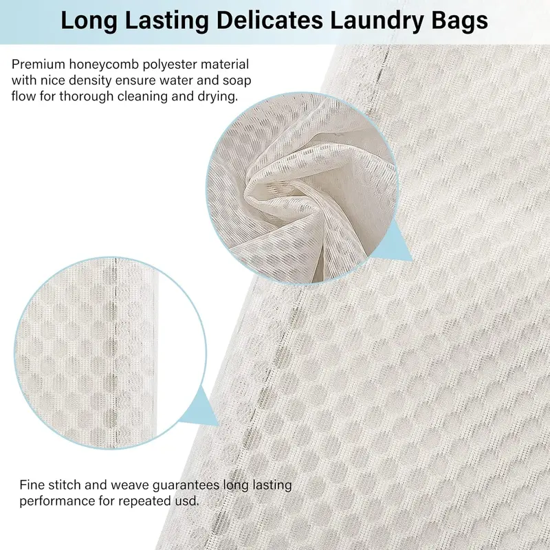 Delicates Wash Bags, GOFRIEND Laundry Bags Zippered Washing Machine Fine Mesh Bag for Delicates Blouse, Hosiery, T-shirt, Socks, Underwear, Bra, Lingerie... Set 4