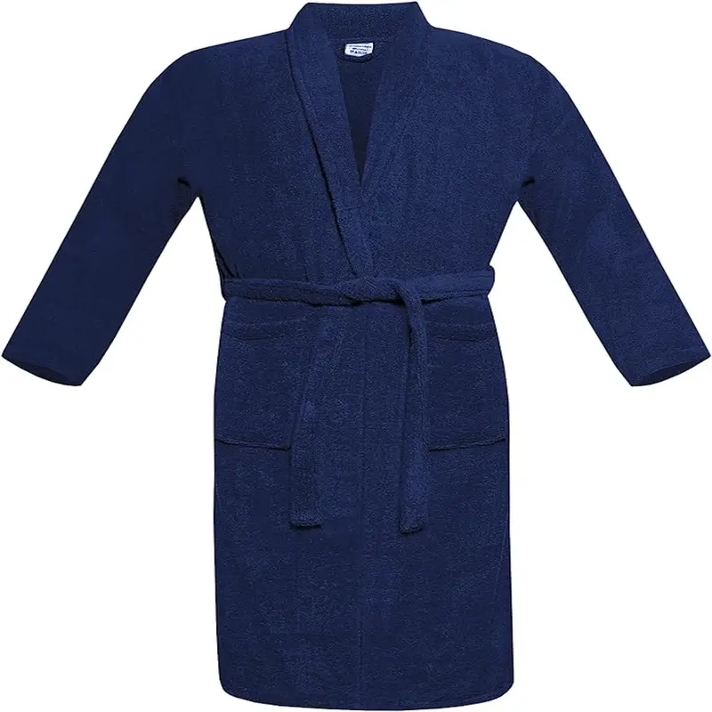 Egyptian Cotton Bath Robe Terry Towelling Robe Dressing Gown Luxury and Super Soft Womens Nightwear Mens House Gown Comfort Fit Womenswear Bathrobe Loungewear Long Sleeve 4