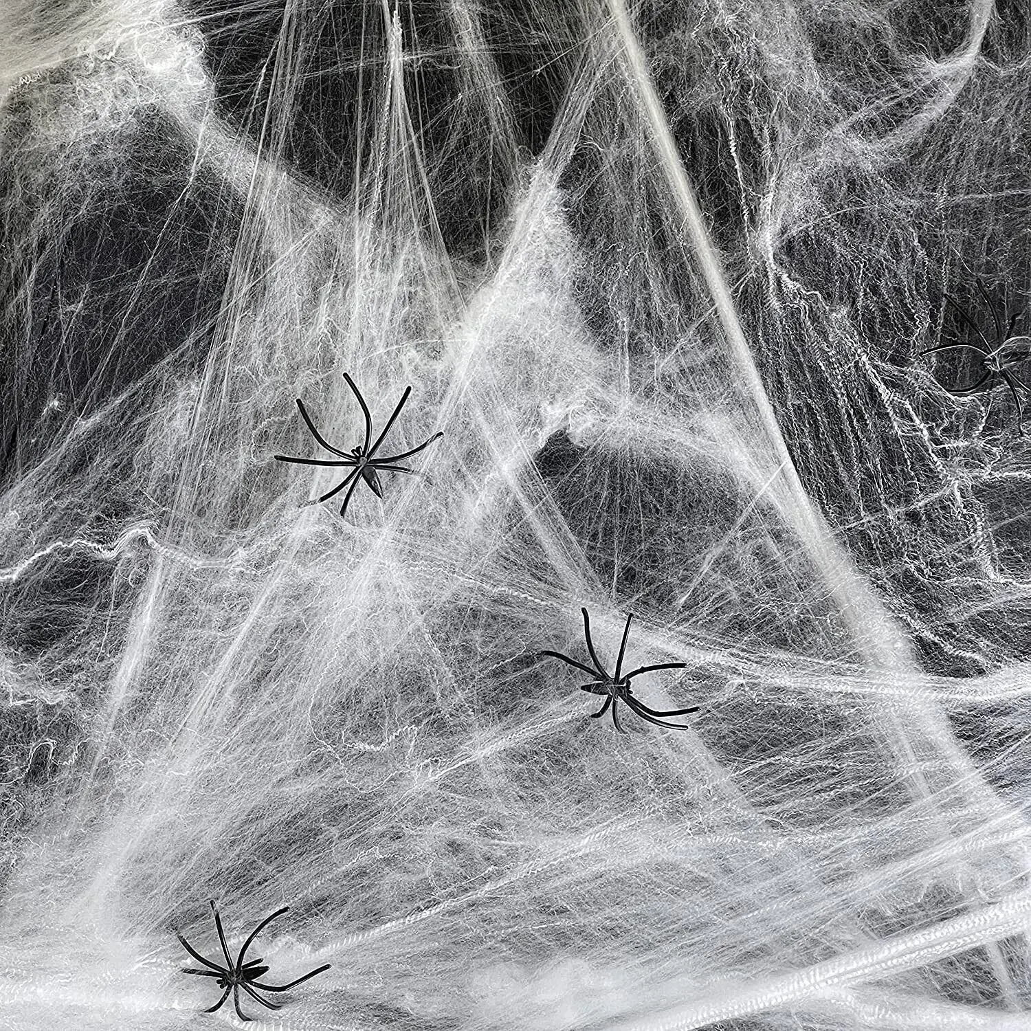 Large 40g Bag of Stretchy Fake Spider Web Halloween Party Decoration