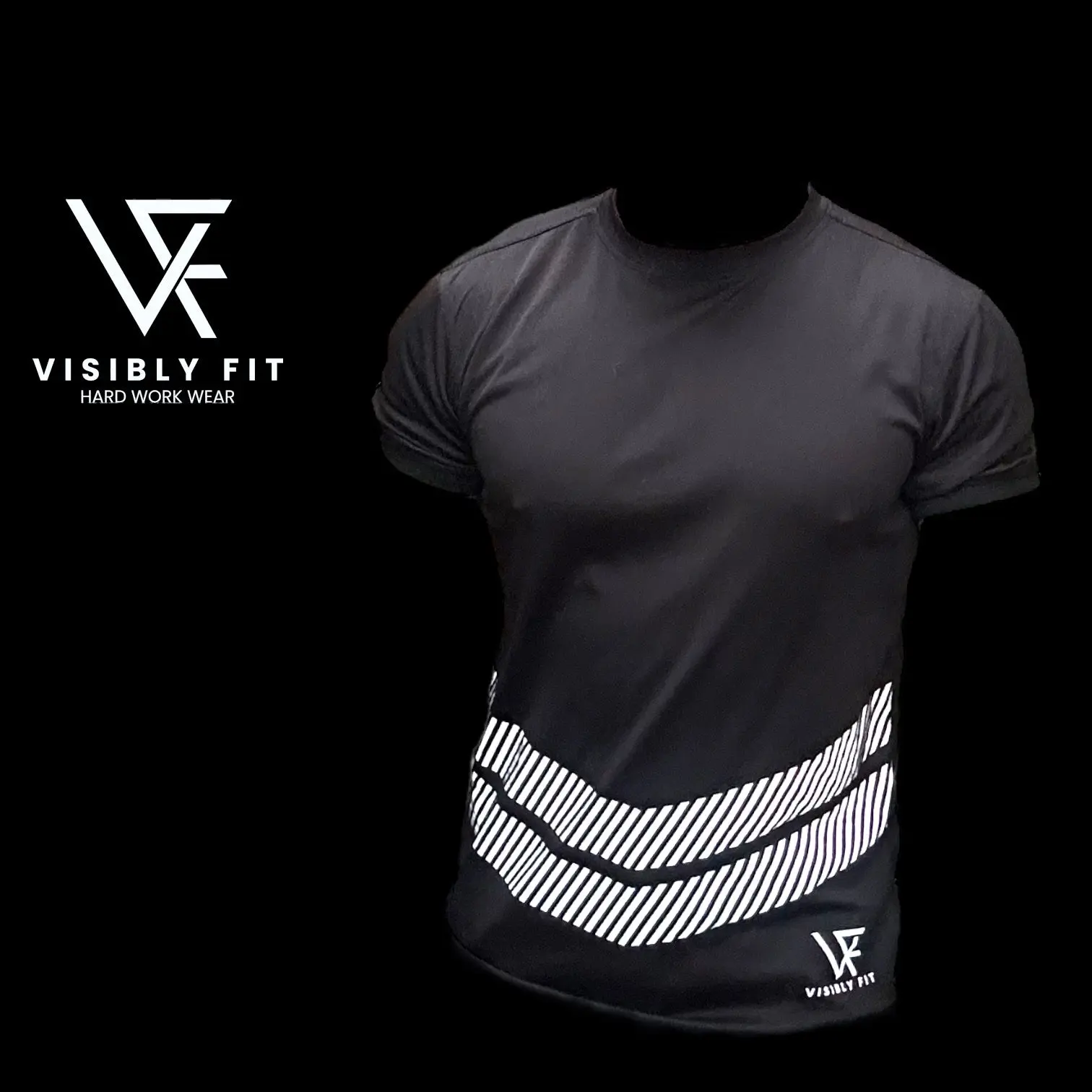 Crew Neck Regular Fit High Vis – Black