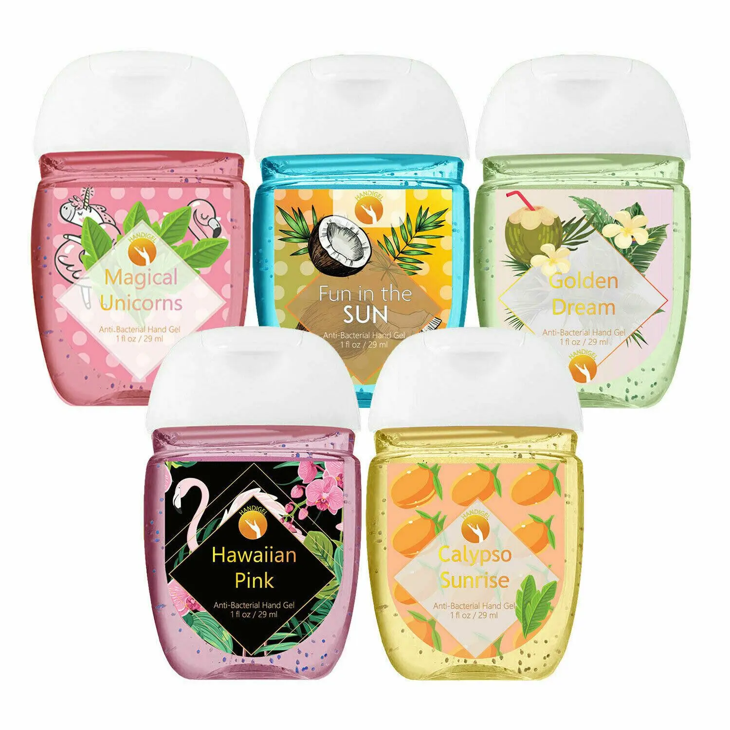 HandiGel Pocket Size Hand Sanitizers Antibacterial Gel 29ml, Select Your Fragrance