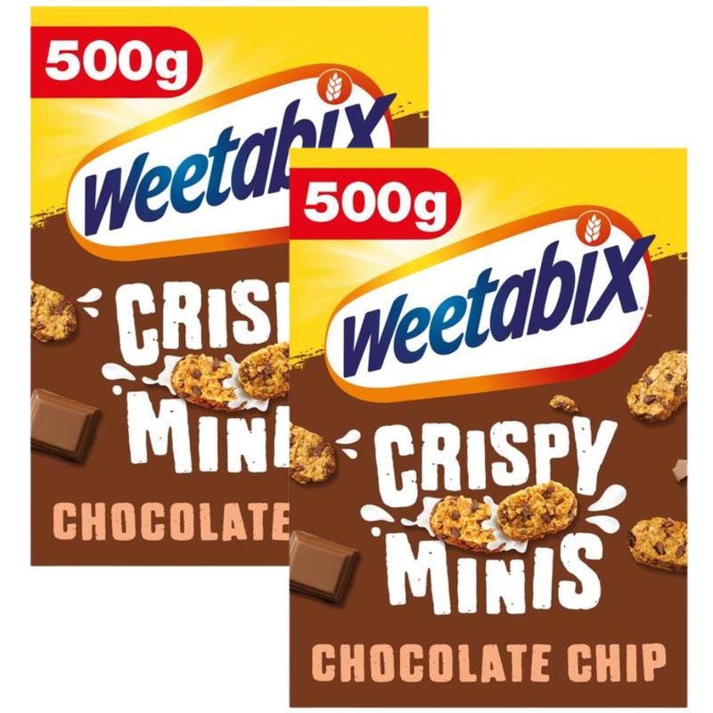 Weetabix Crispy Minis Chocolate Chip 500g - 2 Pack | Suitable For Vegetarians. 0