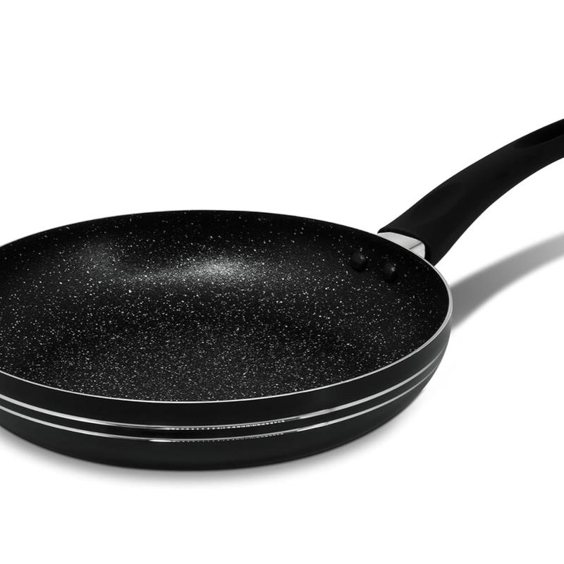 Daifort Nonstick Frying Pan 20cm- Breakfast24cm-26cm-28cm-30cm-32cmLayer Non-Stick Coated Granite Fry Pan with Induction Bottom/Scratch Resistant/Suitable for Induction, Electric and Gas Hobs/- Black Cookware 1