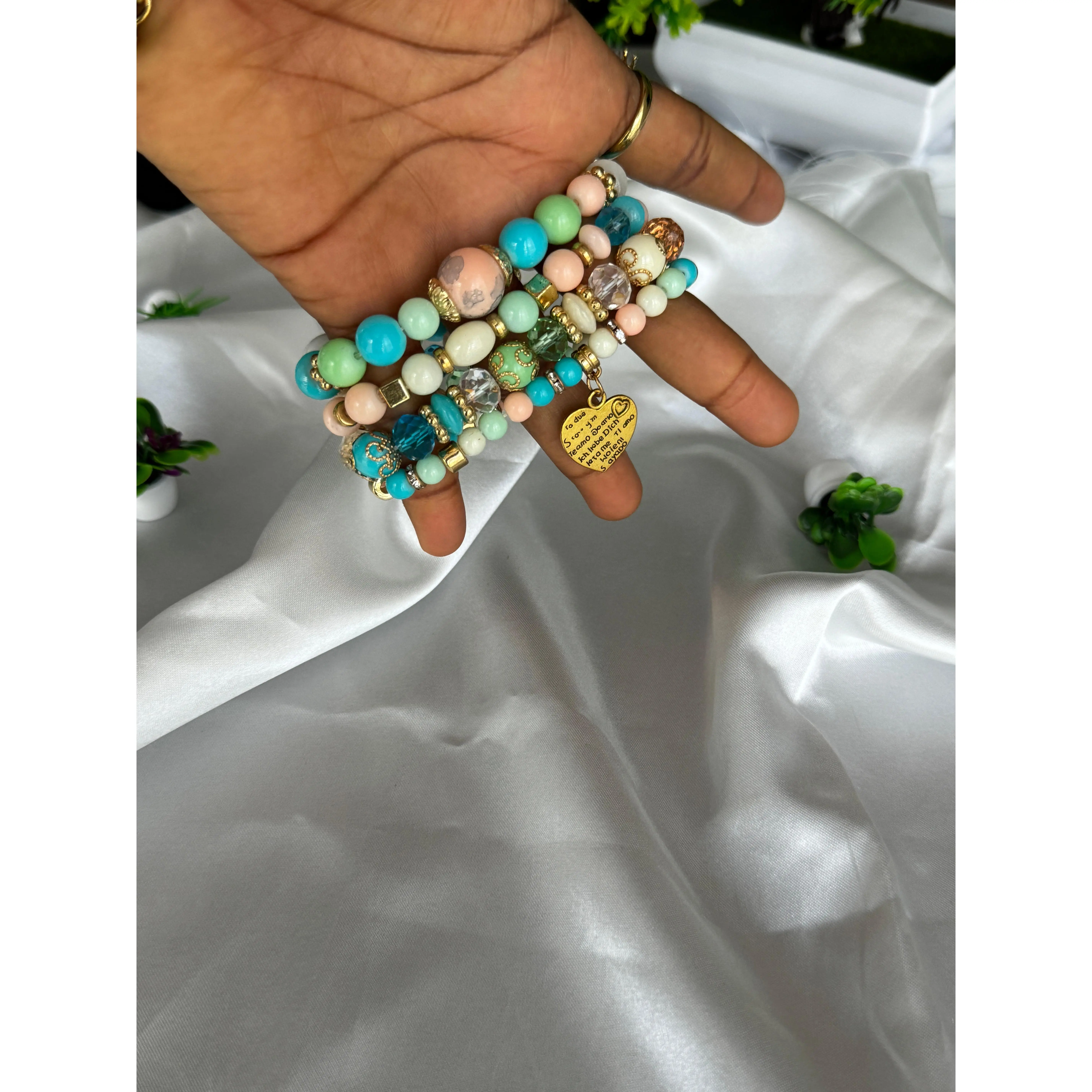 Dona Beaded Bracelet Set - Colorful and Unisex Elegance bracelet stack