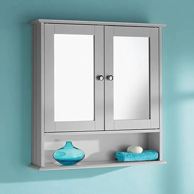 Homme Concept - Wall-Mounted Mirrors Cabinet, Bathroom Storage Unit, Bathroom Mirror With Shelf flat packed. 1