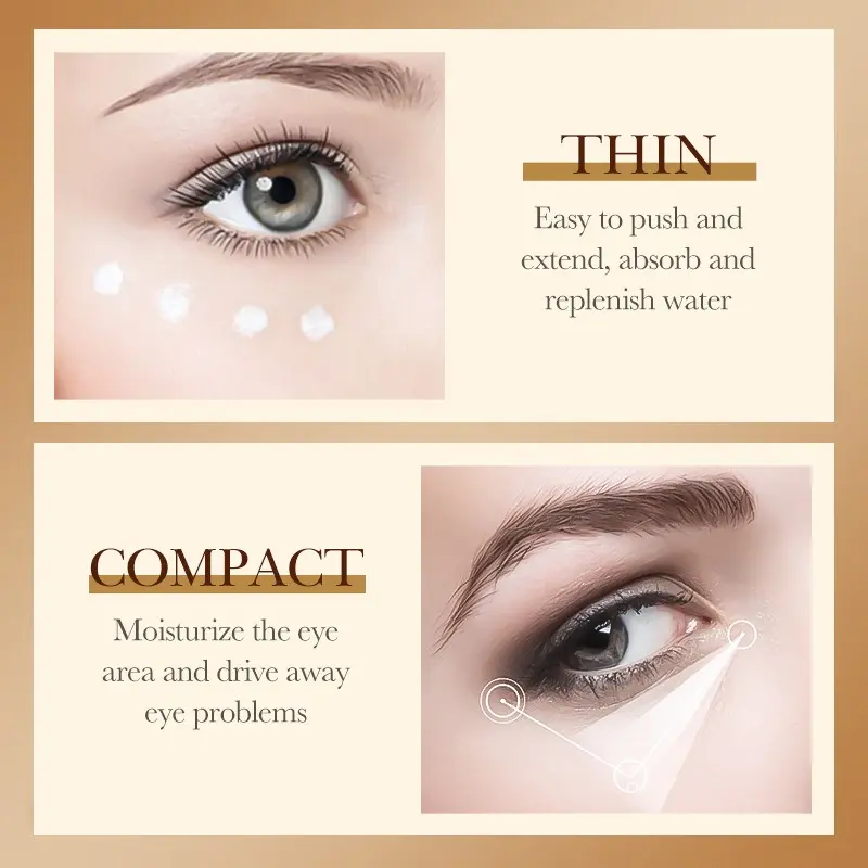 3Bottles/Set Spring Caviar Essence Eye Cream, Aloe Vera Nourishing Eye Cream,HA+B5 Hyaluronic Acid Eye Cream,Deeply Hydrating Refreshing Eye Care Lotion, Eye Skin Care Moisturizer, Skin Care Products for Women 4