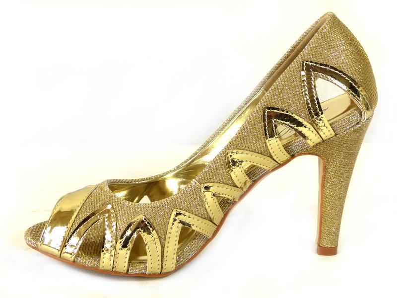 WOMENS LADIES HIGH STILETTO HEEL GLITTER PLATFORM PEEP TOE PARTY SHOES SIZE 3-8 Elegant Fashion 2