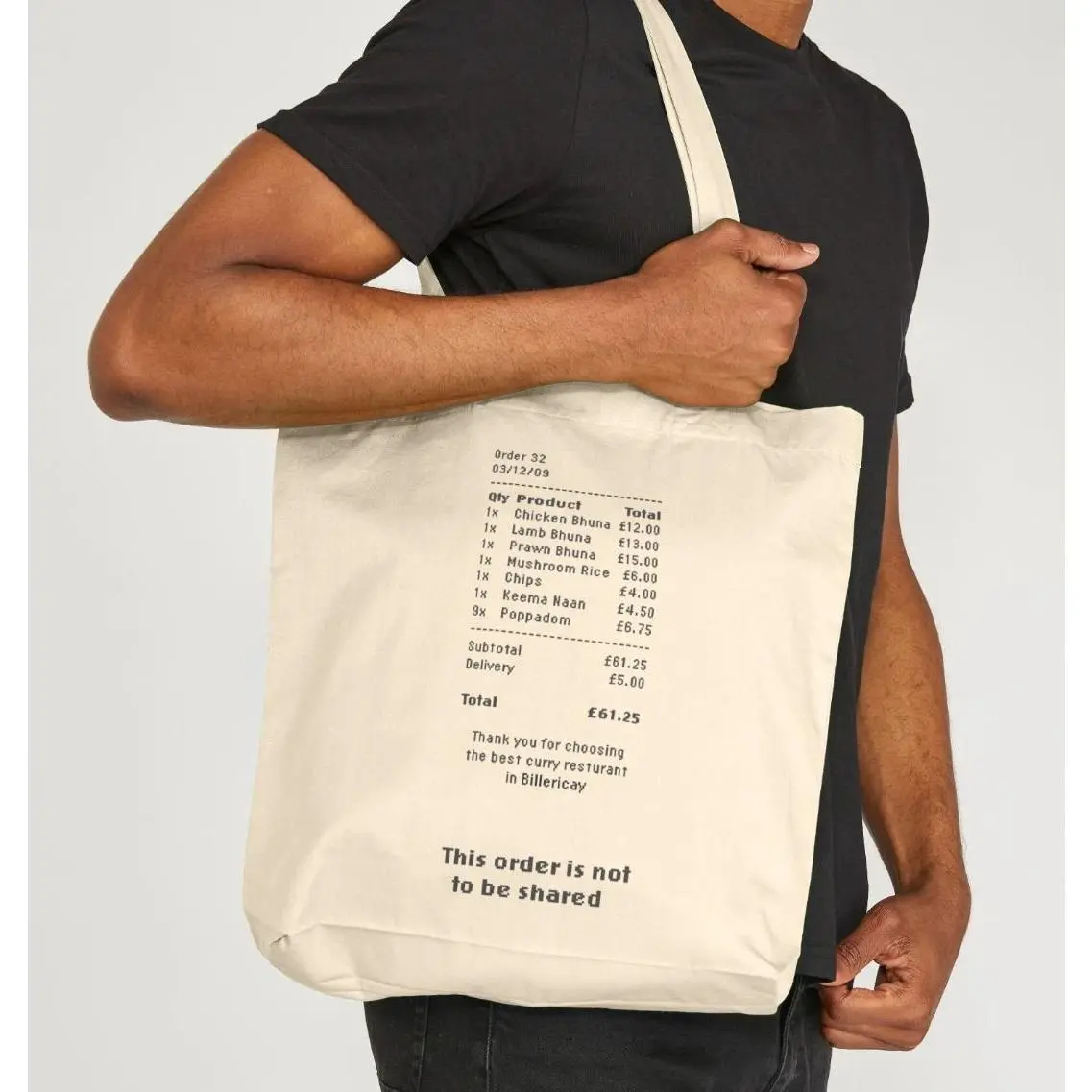 Curry Receipt Tote Bag