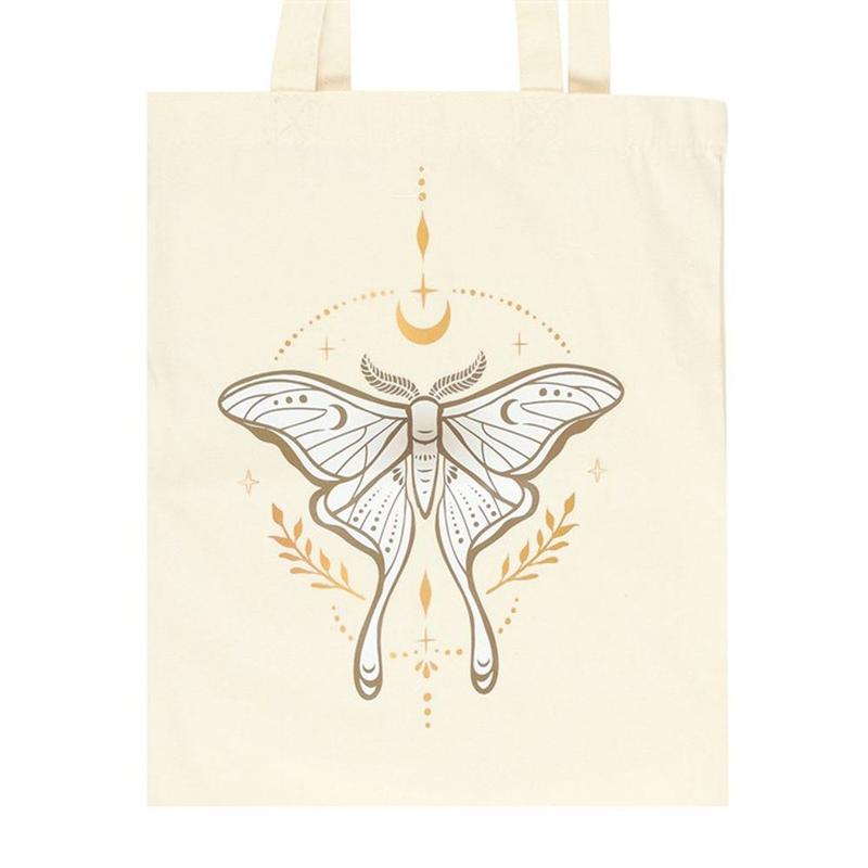Light Luna Moth Polycotton Tote Bag 2