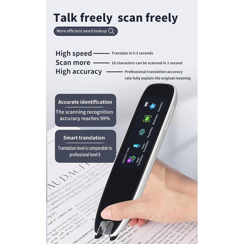 Multifunctional Translation Scanning Pen, Built in Recording, 13 Languages Supported, ABS Material, Reading Pen with Translation, Translator Pen for Home, School, Library 1