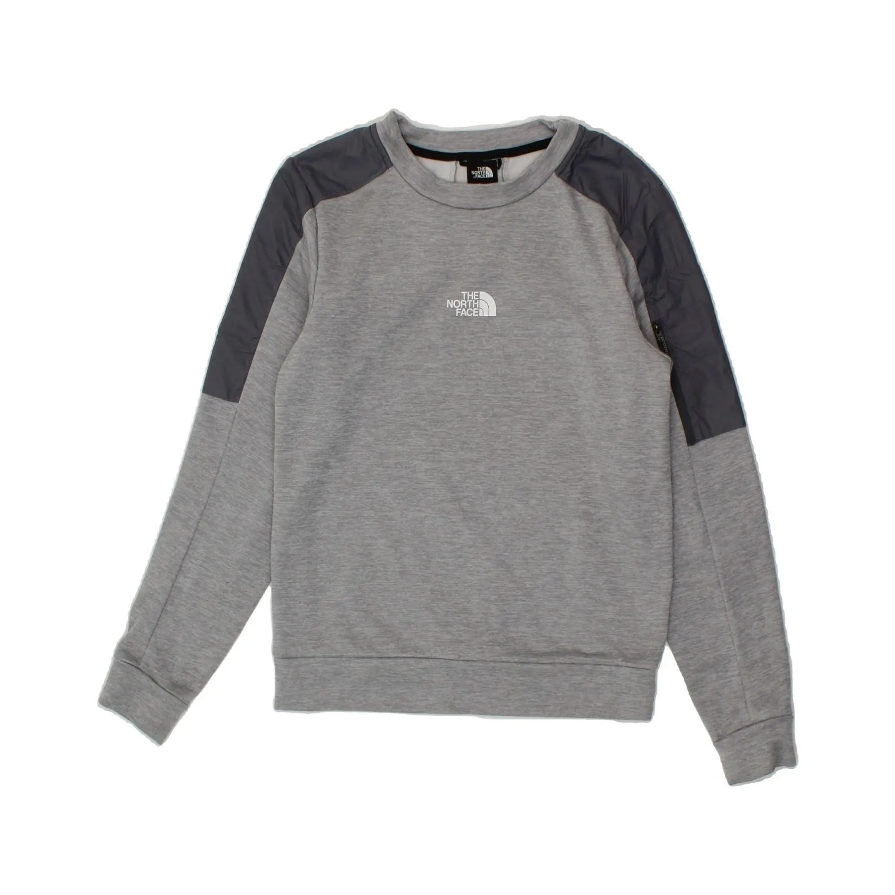Pre-Owned Vintage THE NORTH FACE Mens Graphic Sweatshirt Jumper XS Grey Colourblock