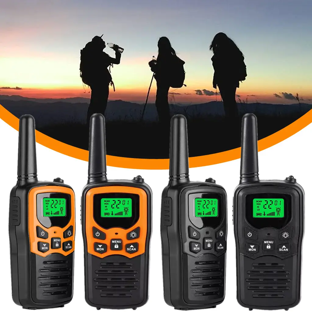 2Pcs Walkie Talkies Electronic Long Range Walky Talky 8km UHF Backlit LCD NEW UK