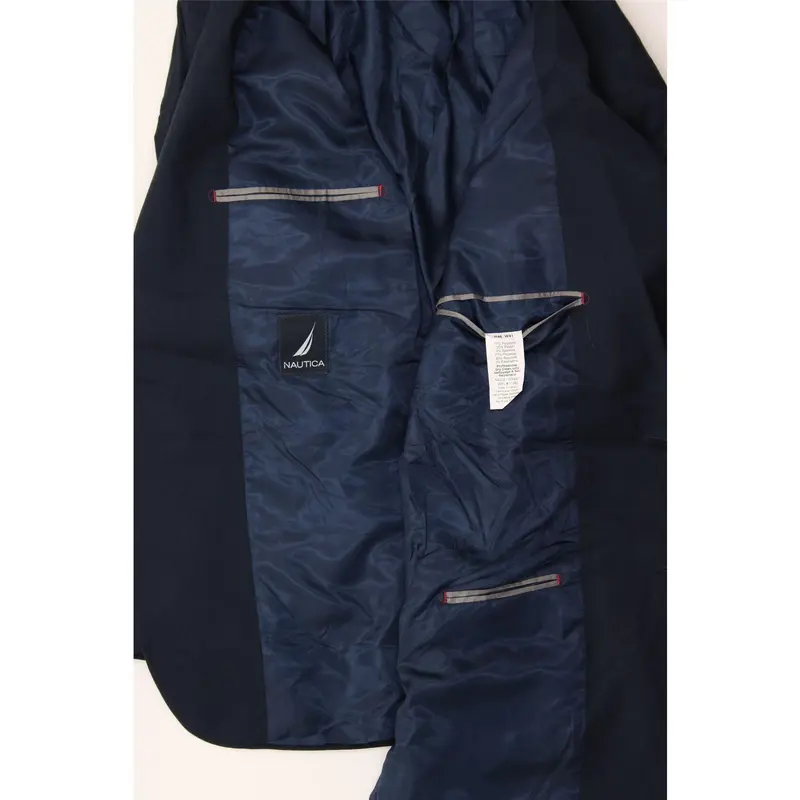 Pre-Owned Vintage NAUTICA Mens 2 Button Blazer Jacket UK 46 3XL Navy Blue Polyester 3