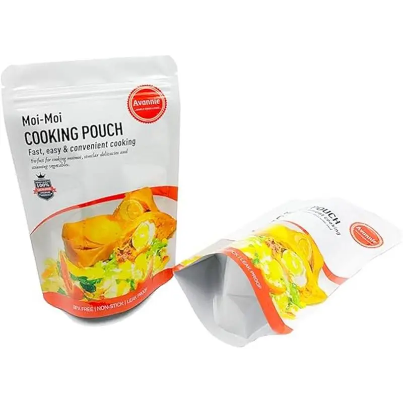 Moi Moi Cooking Pouch - Pack of 20, White, M (AV-501) Cookware Disposable Aluminium