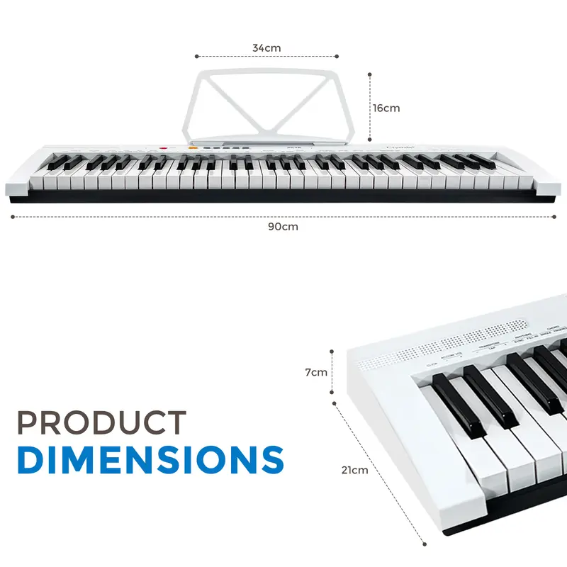 61 Keys Electronic Teaching Keyboard Digital Music Piano Instrument & Microphone 2