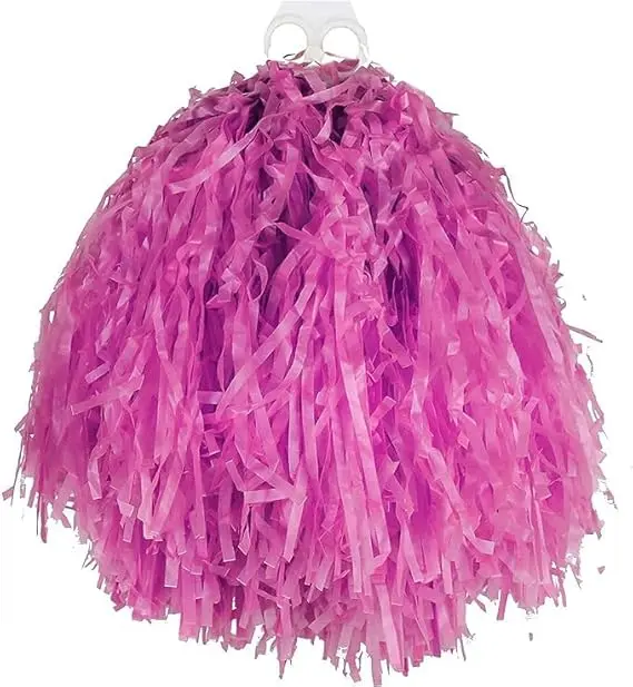 Pink Jumbo Pom Poms - Jumbo Cheerleader Pom Poms Come as a Pair of 2 - Perfect for Cheerleading and American Fancy Dress