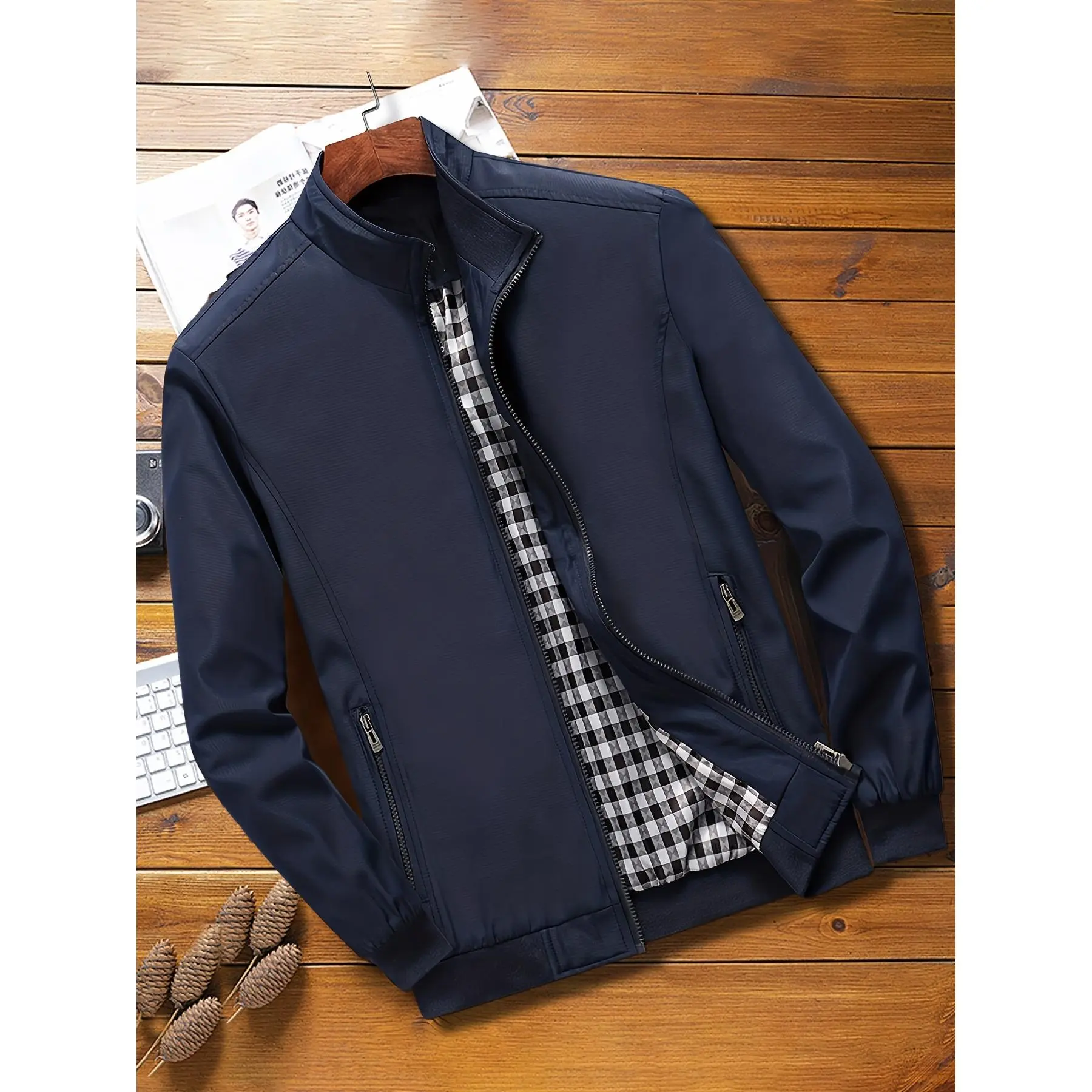 Jacket For Men, Zipper Functional Coats, Outdoor Men's Wearing