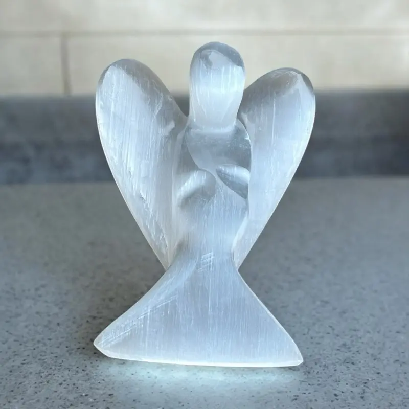 Stunning Large Selenite Angel | Cleansing Crystal | Satin Spar Crystal Angel | Satin Spar Crystal Angel