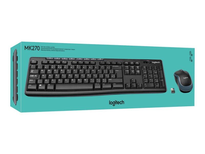 Logitech MK270 Wireless Keyboard and Mouse Combo Full-size Numeric Keypad UK 8