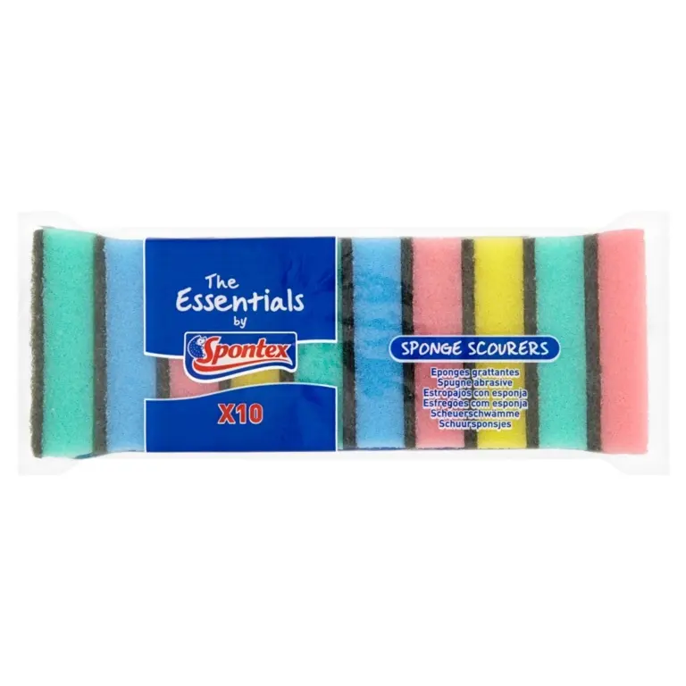 Spontex Sponge Scourers 10 Pack Cleaning Household