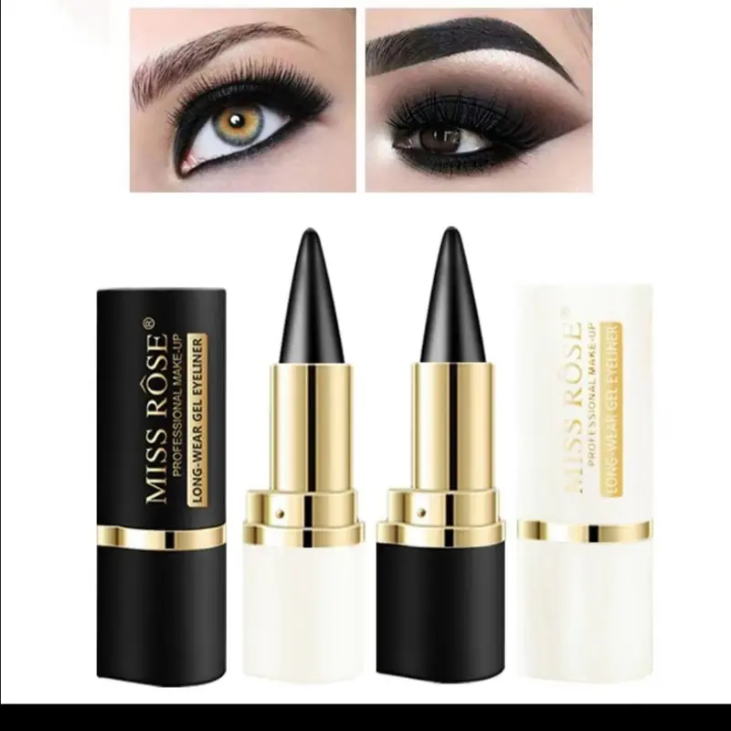 Eyeliner /kajal - Quick Drying & Long Lasting Cosmetic Kajal stick Eye Liner for Women -NOT WATER PROOF  eyeliner Smooth Makeup Lipliner Black 2